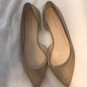 Nine West nude flats size 9